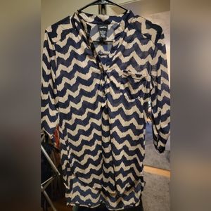 Rue21 Chevron 3/4 sleeve flowy top